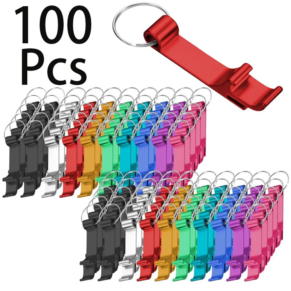 Bottle Opener Keyring - 100/50/20 шт. персонализированное имя логотип гравировка