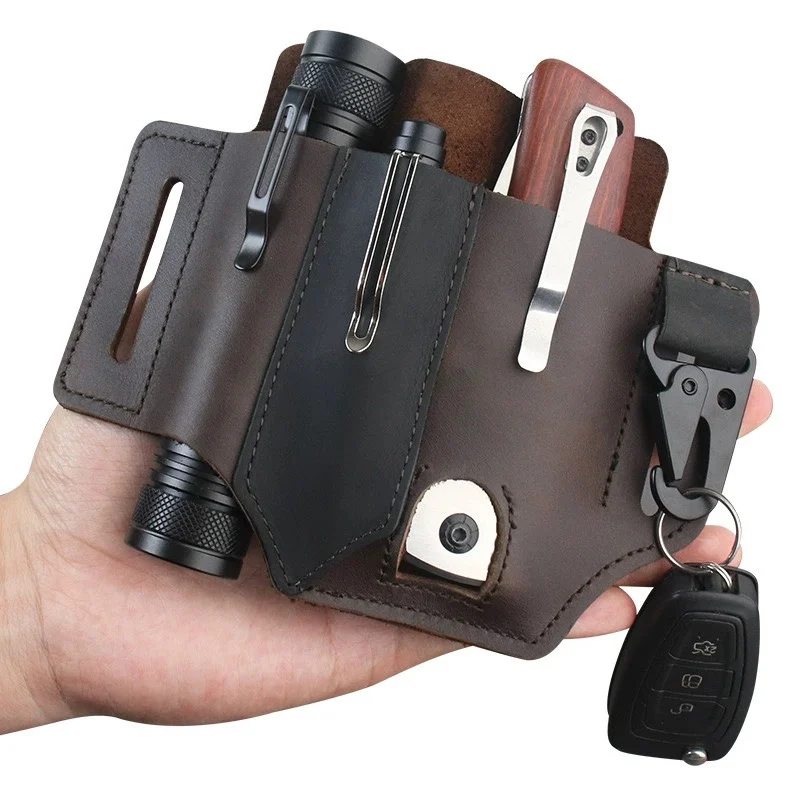 Поясная вешалка из воловьей ко – обзор и цена Edc Carry Pocket Pouch