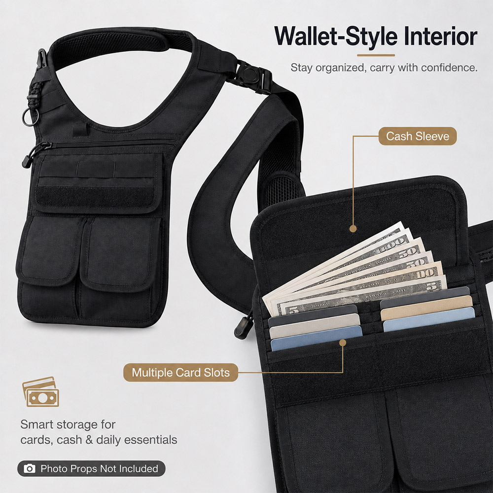 Тактическая скрытая сумка для  – обзор и цена Edc Carry Pocket Pouch